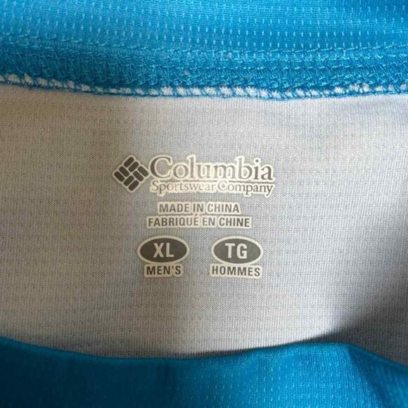 Columbia Omni-Shade Shirt Mens XL Blue Polyester‎ Highroad - Picture 9 of 10